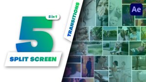 Videohive Multiscreen Transitions - 5 Split Screen - Vol. 10 Elements template preview