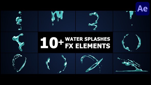 Videohive Water Splashes | After Effects Elements template preview