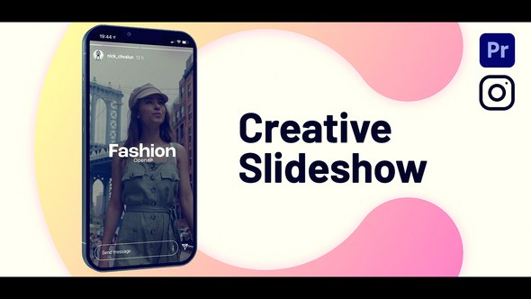 Slideshow Vertical Premiere Pro template preview