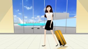 Videohive Walking Through Airport Video Displays template preview
