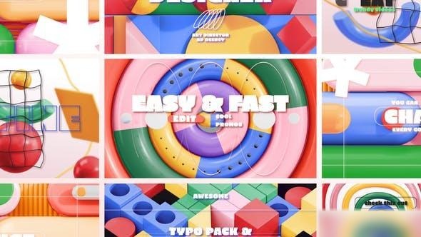 Videohive 3D Trendy Backgrounds & Titles