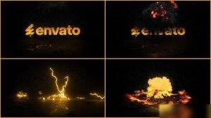 Videohive Lightning Fire Logo Animation Logo Stings template preview