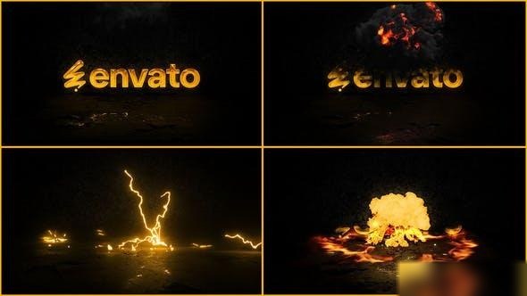 Videohive Lightning Fire Logo Animation Logo Stings template preview