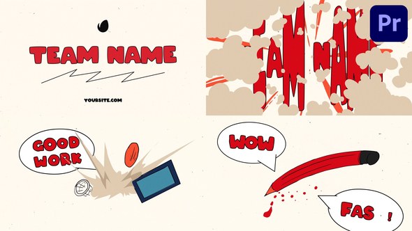 Sport Cartoon Logo for Premiere Pro Premiere Pro template preview