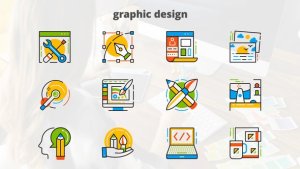 Videohive Graphic Design - Flat Animated Icons Video Displays template preview