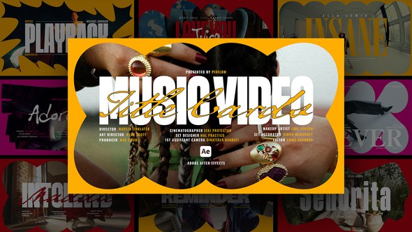 Videohive Music Video Title Card Templates For Ae Openers template preview