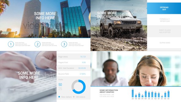 Videohive Corporate Presentation Video Displays template preview