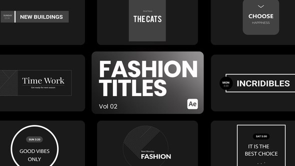 Videohive Fashion Titles 02 for After Effects Titles template preview