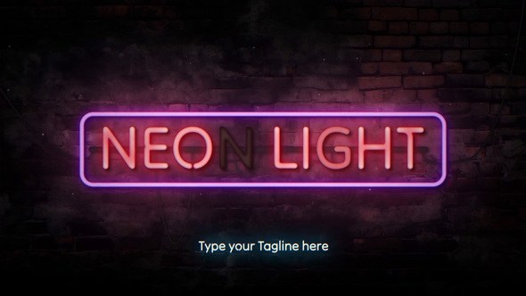 Videohive Neon Light Title Titles template preview