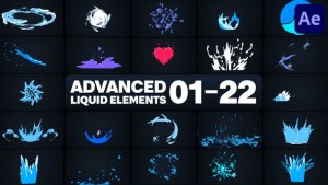 Videohive Advanced Liquid Elements for After Effects Elements template preview