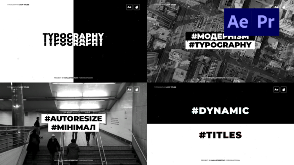 Videohive Loop Typography Titles Titles template preview