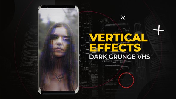Videohive Vertical Dark Grunge VHS Effects | After Effects Elements template preview