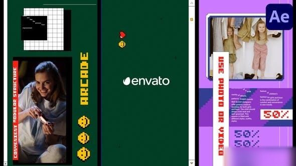 Videohive Pixel Social Media Promo for After Effects Openers template preview