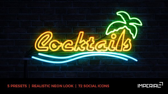 Videohive Neon Light Logo Stings template preview