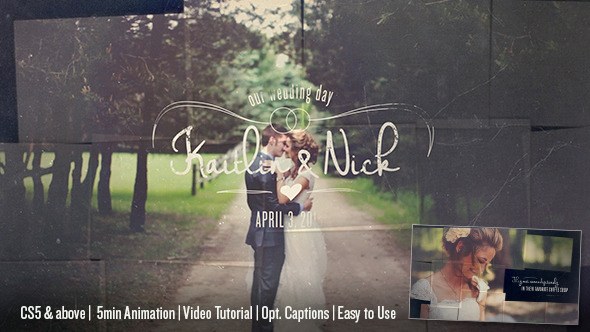 Videohive Wedding & Memory Collage Video Displays template preview