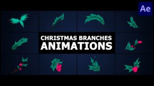 Videohive Christmas Branches Animations | After Effects Elements template preview