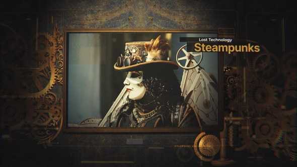 Videohive Steampunk History Slideshow Video Displays template preview