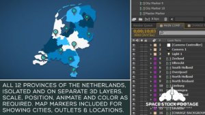 Netherlands Map Kit Video Displays template preview