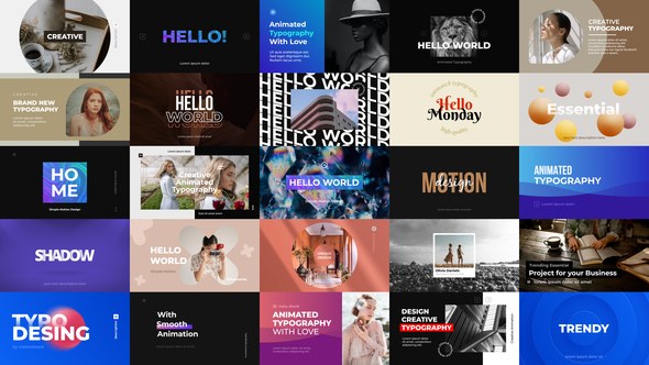 Videohive Animated Typography 28154120 Titles template preview