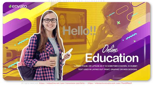 Videohive Online Education Slideshow Openers template preview