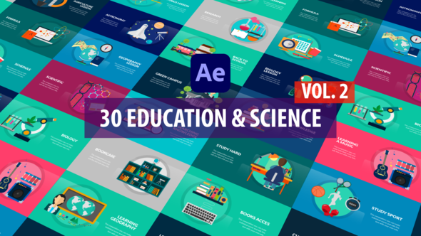 Videohive Education and Science Vol.2 | After Effects Elements template preview
