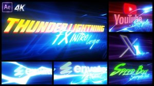 Videohive Thunder Lightning Intro Logo Openers template preview