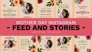 Videohive Mother Day Feed and Stories Instagram Openers template preview