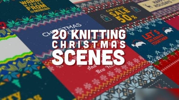 Videohive Knitting Christmas Scenes Openers template preview