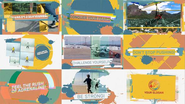Videohive Colorful Urban Sport Intro Video Displays template preview