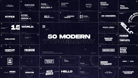 Videohive 50 Modern Titles 47753778 Titles template preview