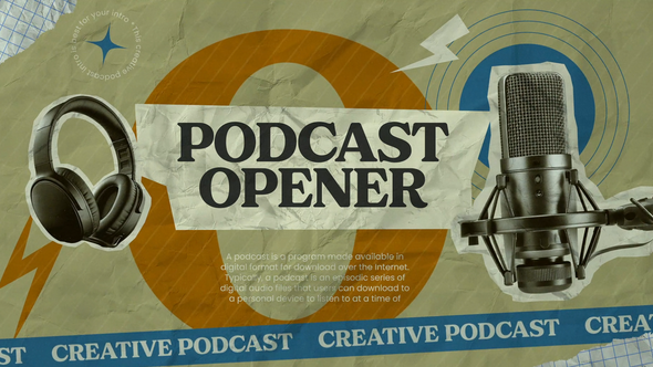 Videohive Podcast Opener Collage Style Openers template preview