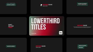 Videohive Lowerthird Titles 04 for After Effects Titles template preview