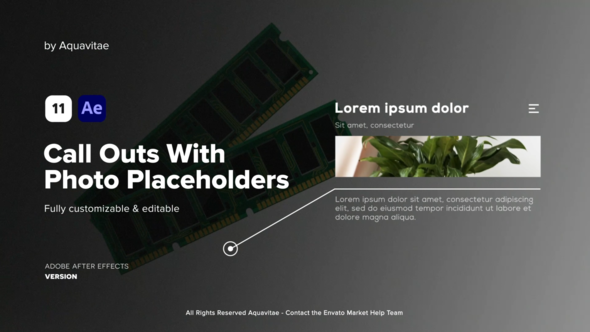 Videohive Call Outs With Photo Placeholders Titles template preview