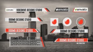 Modern Lower Thirds Video Displays template preview