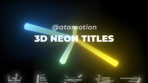 Videohive Neon Light Titles 5 Titles template preview