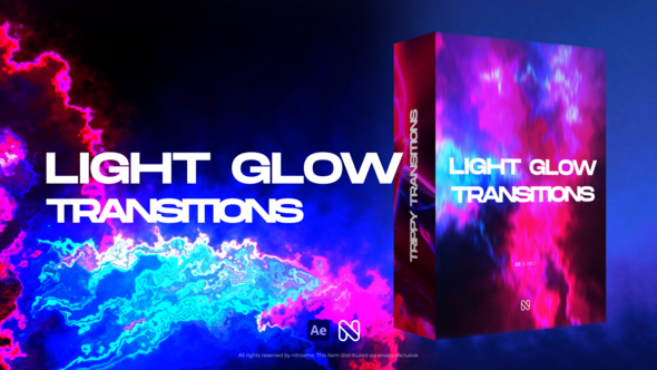 Videohive Light Glow Transitions Elements template preview