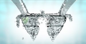 water splash logo Reveal Video Displays template preview