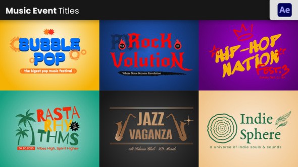 Videohive Music Event Titles Titles template preview