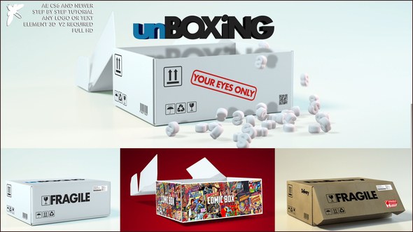 Videohive Box logo Logo Stings template preview