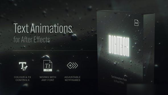 Videohive Text Animation Presets | Digitech Titles template preview