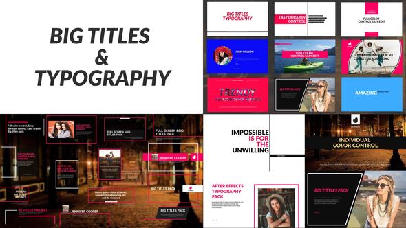 Videohive Big Titles & Typography Titles template preview