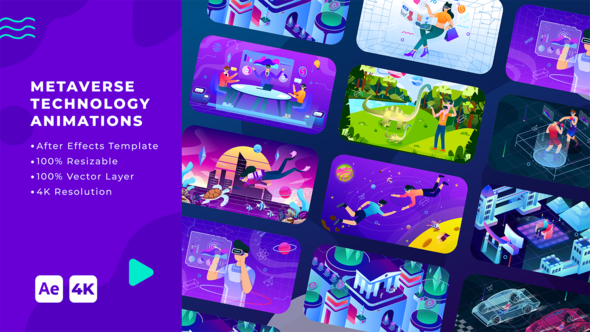 Videohive Metaverse Technology Animations | After Effects Elements template preview