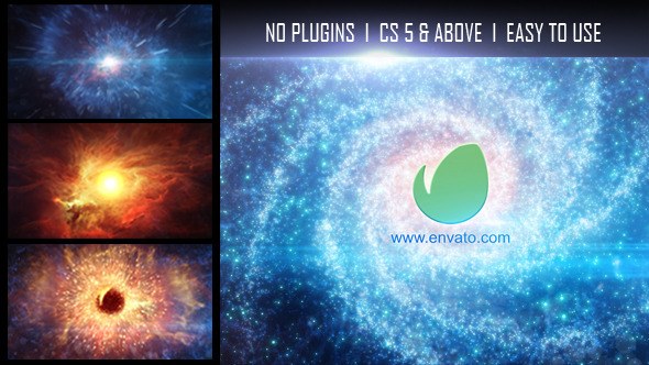 Galaxy Logo Reveal Video Displays template preview