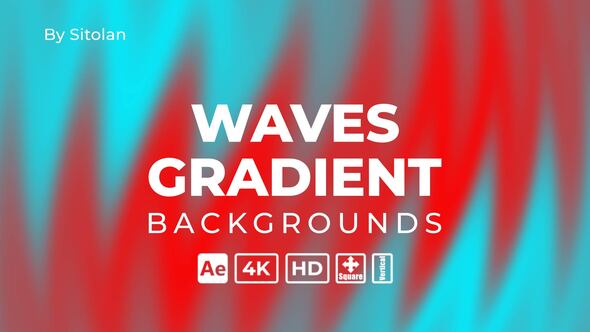 Waves Gradient Backgrounds Elements template preview