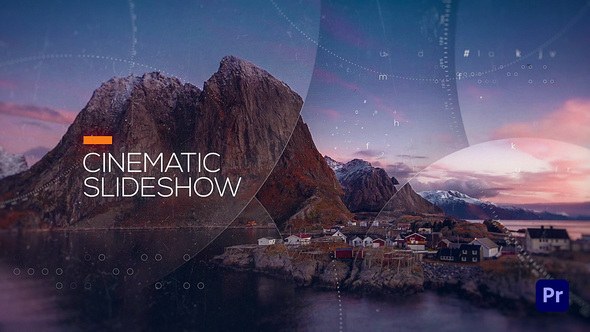 Abstract Cinematic Slideshow Premiere Pro template preview