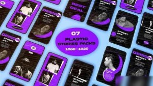 Videohive Plastic Theme Instagram Stories Pack Elements template preview