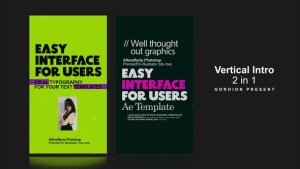 Videohive Vertical Intro 2 in 1 Openers template preview
