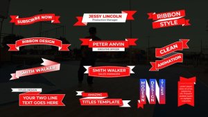 Videohive Ribbon Lower Thirds 49673536 Titles template preview