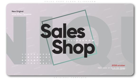 Sales Shop Clean Slideshow Video Displays template preview