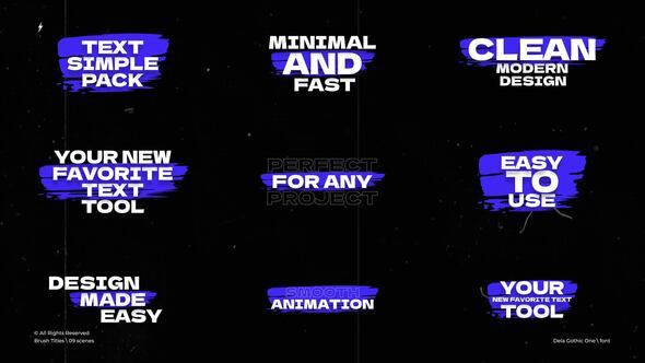 Videohive Brush Titles  AE Titles template preview